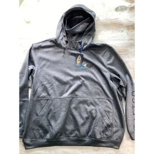 New Aftco Hoodie Gray With Built In Neck Gaiter Locking Pocket Vented  Men's 3XL